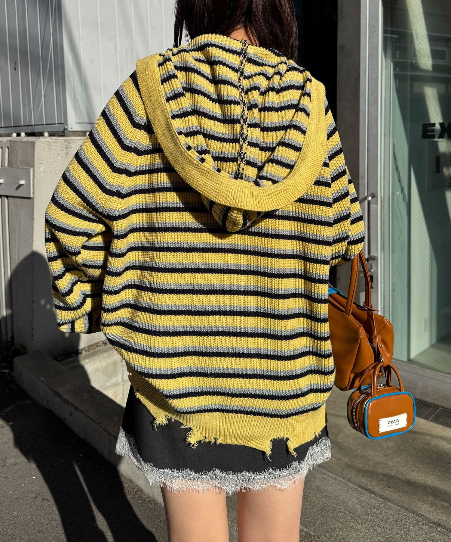 CIAOPANIC Ruffle邊帽Double Zip Knit Hoodie - Image 24
