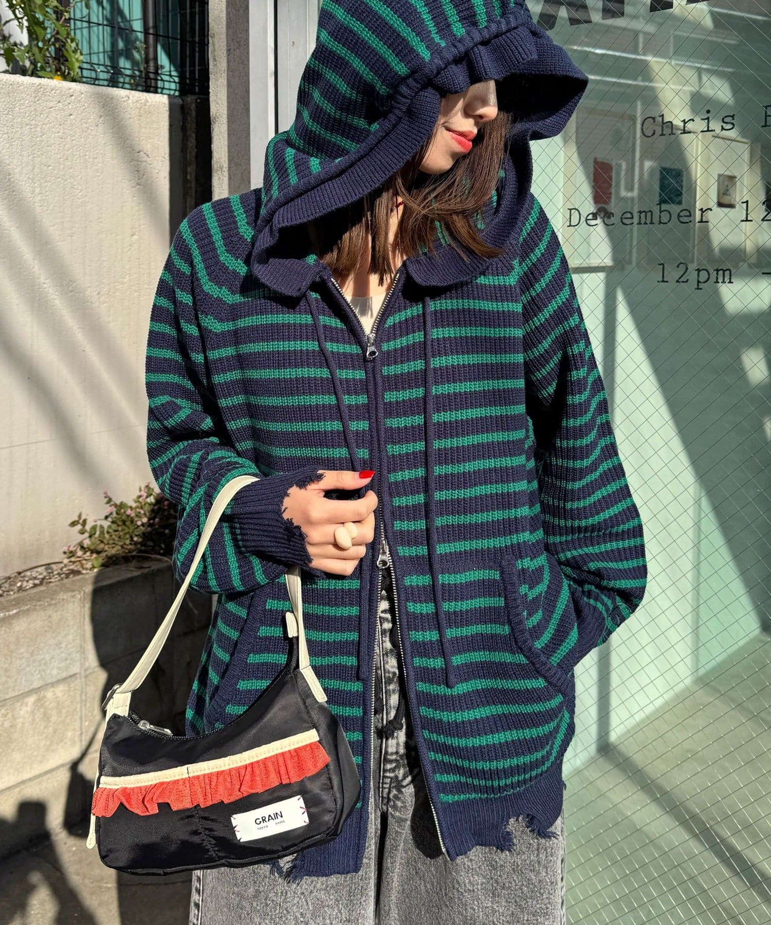 CIAOPANIC Ruffle邊帽Double Zip Knit Hoodie - Image 28