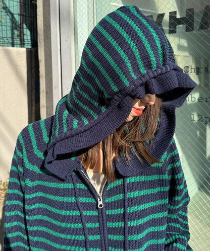 CIAOPANIC Ruffle邊帽Double Zip Knit Hoodie - Image 31