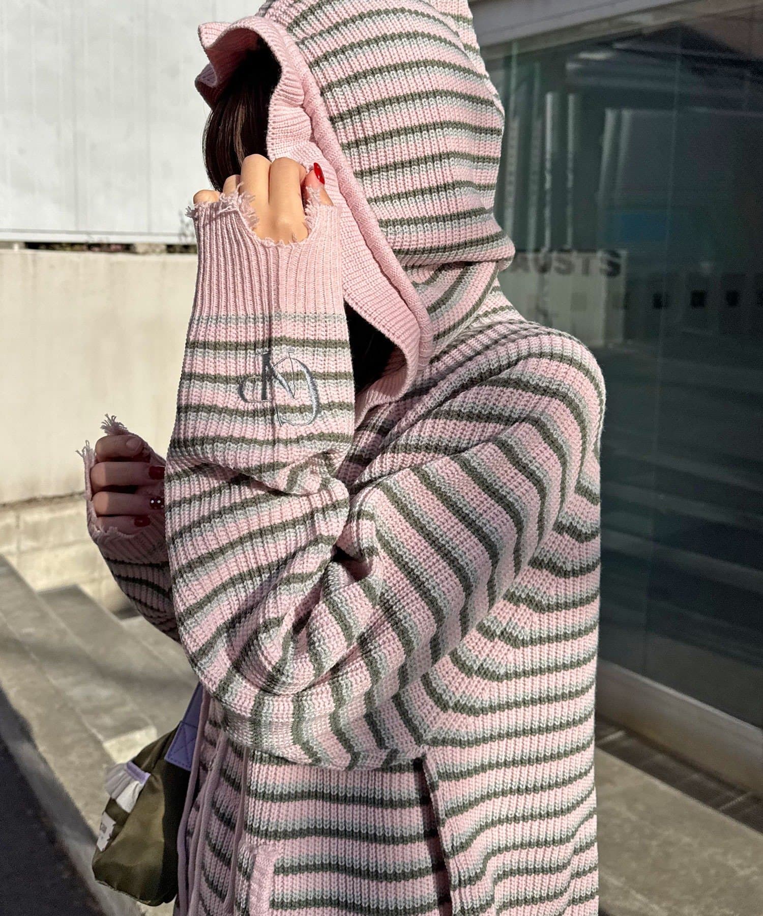 CIAOPANIC Ruffle邊帽Double Zip Knit Hoodie - Image 37