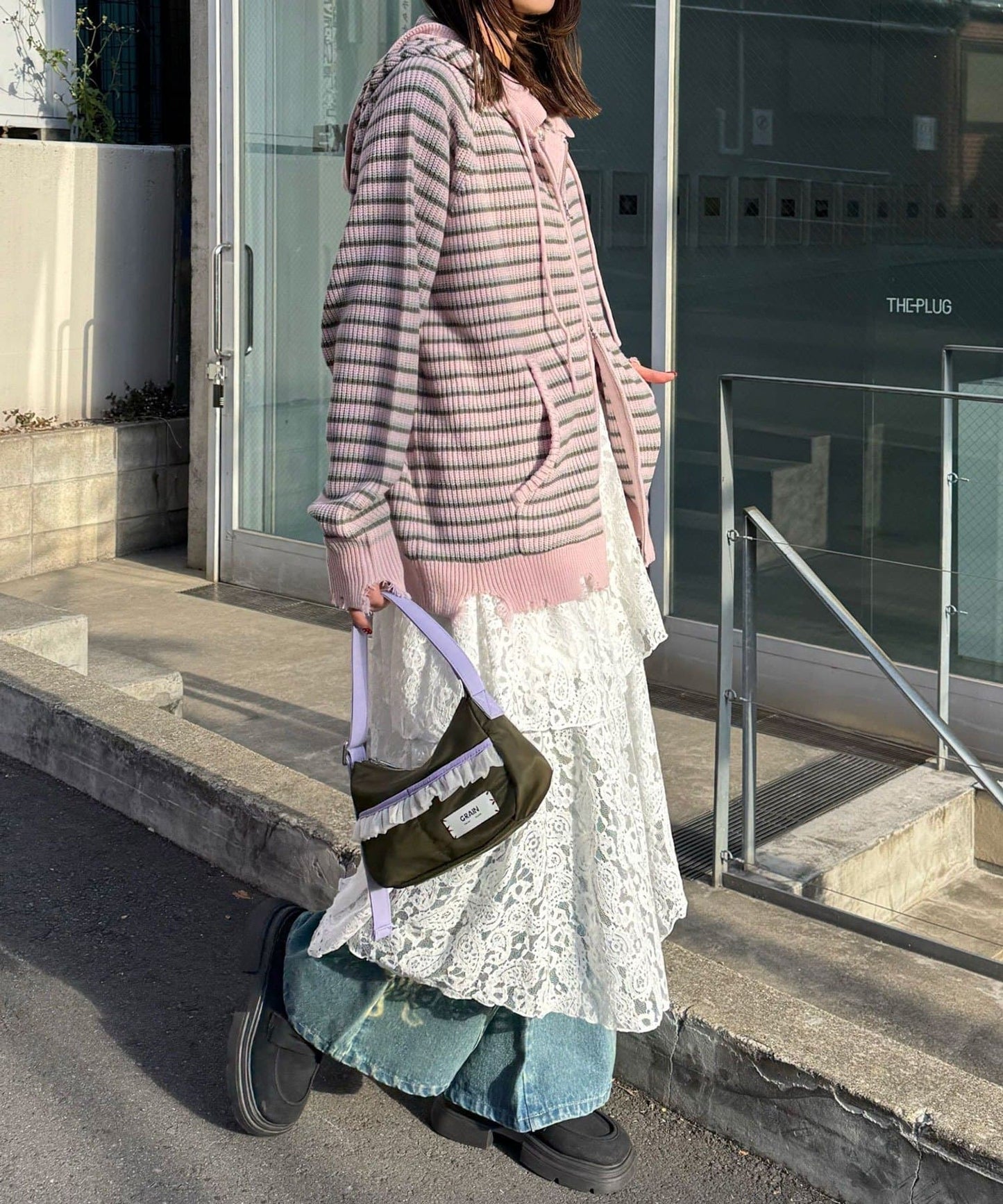 CIAOPANIC Ruffle邊帽Double Zip Knit Hoodie - Image 43