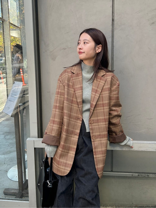 Kastane 格紋西裝外套