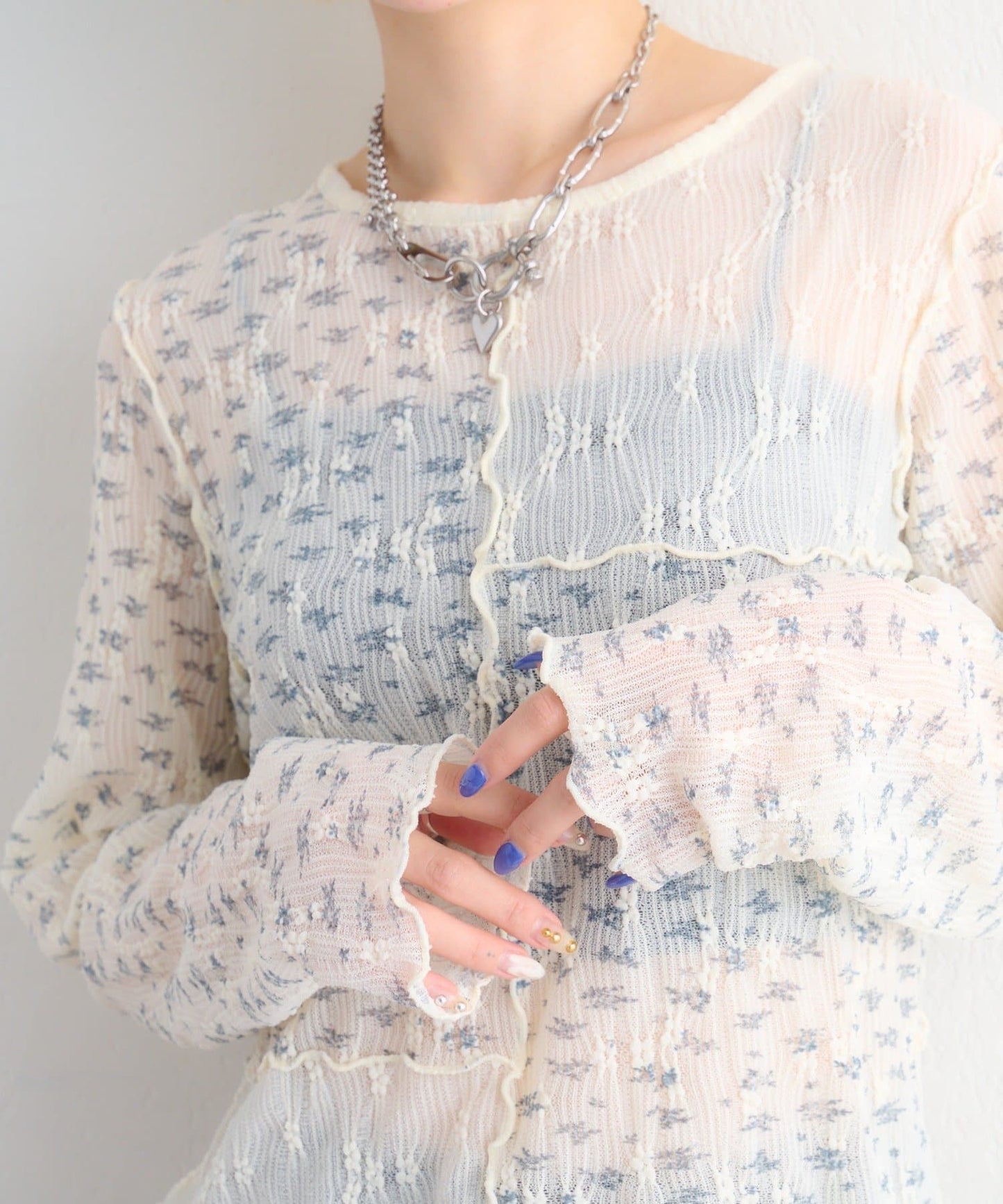 w closet 碎花拼接Tee - Image 12