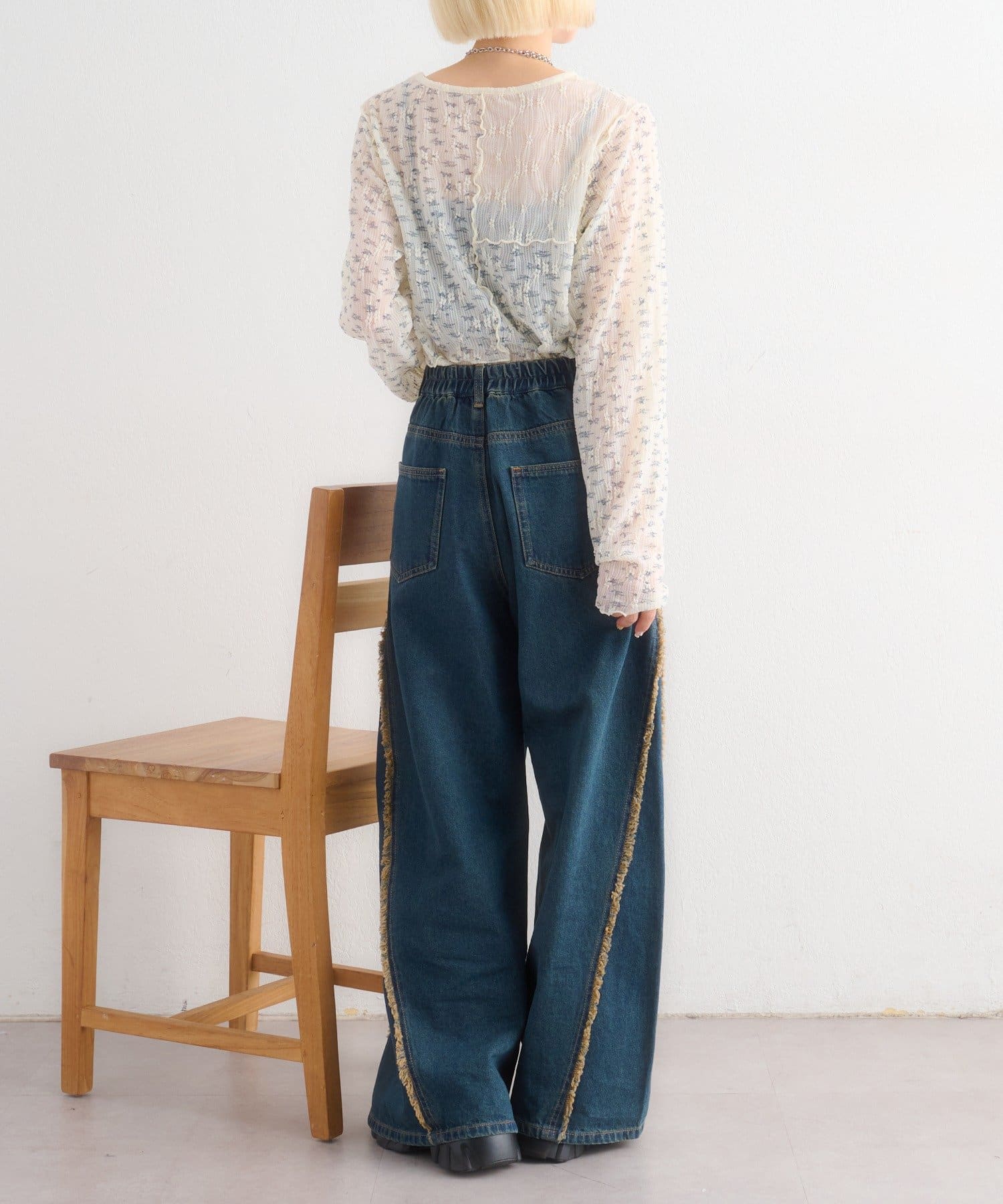 w closet 碎花拼接Tee - Image 16