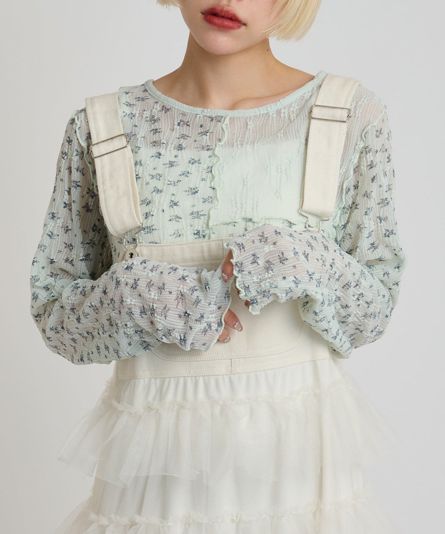 w closet 碎花拼接Tee - Image 3