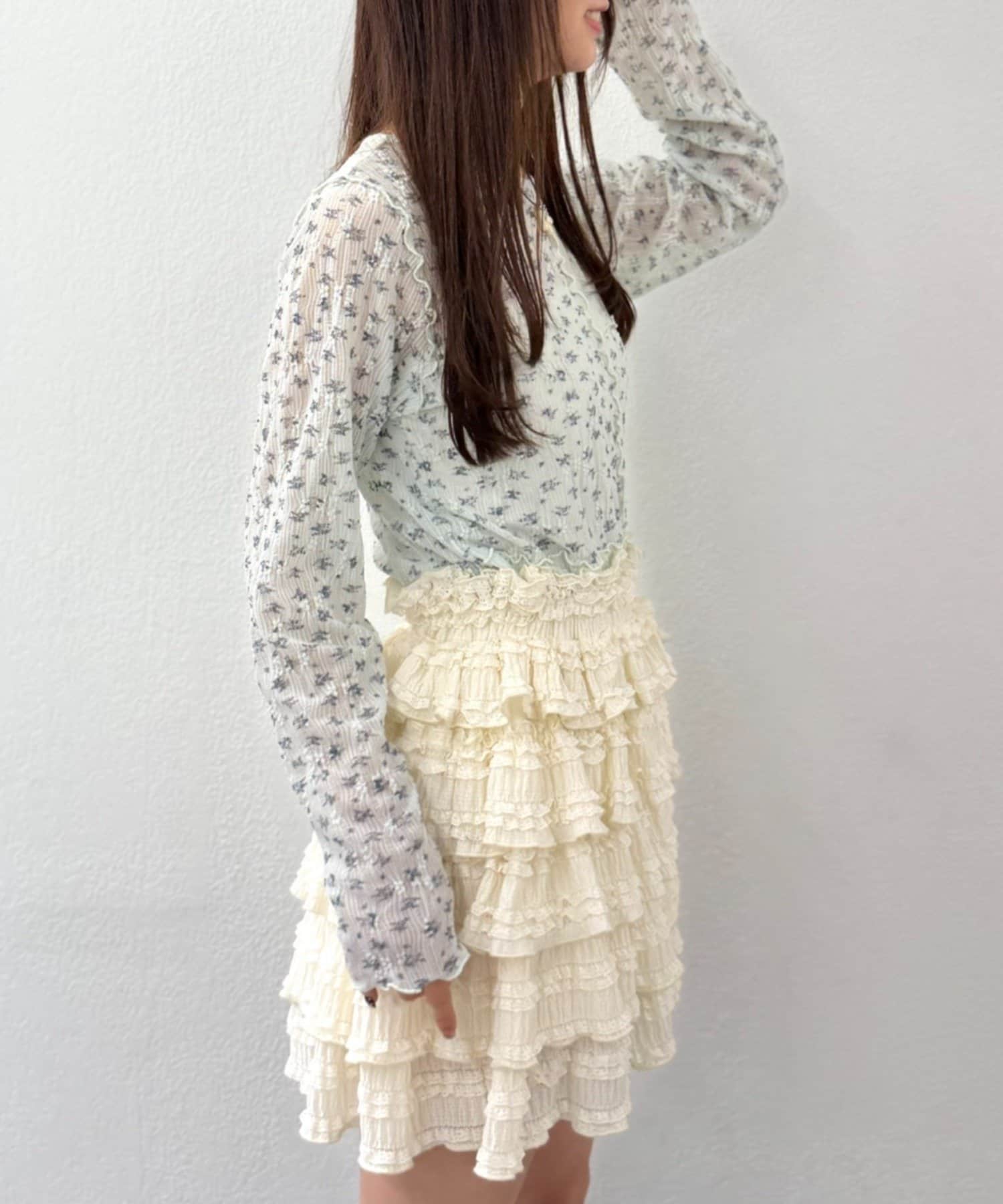 w closet 碎花拼接Tee - Image 30