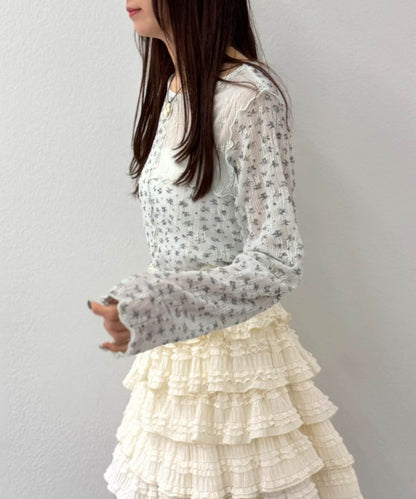 w closet 碎花拼接Tee - Image 33