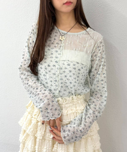 w closet 碎花拼接Tee - Image 34