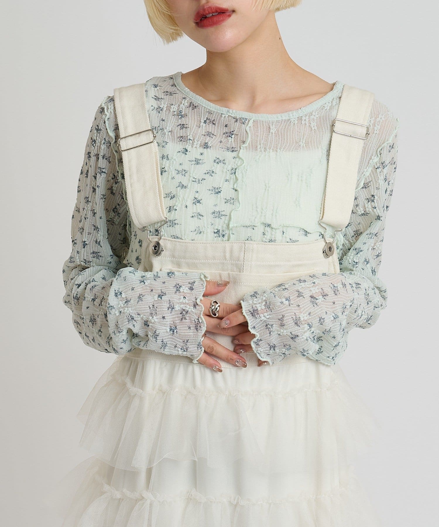 w closet 碎花拼接Tee - Image 18