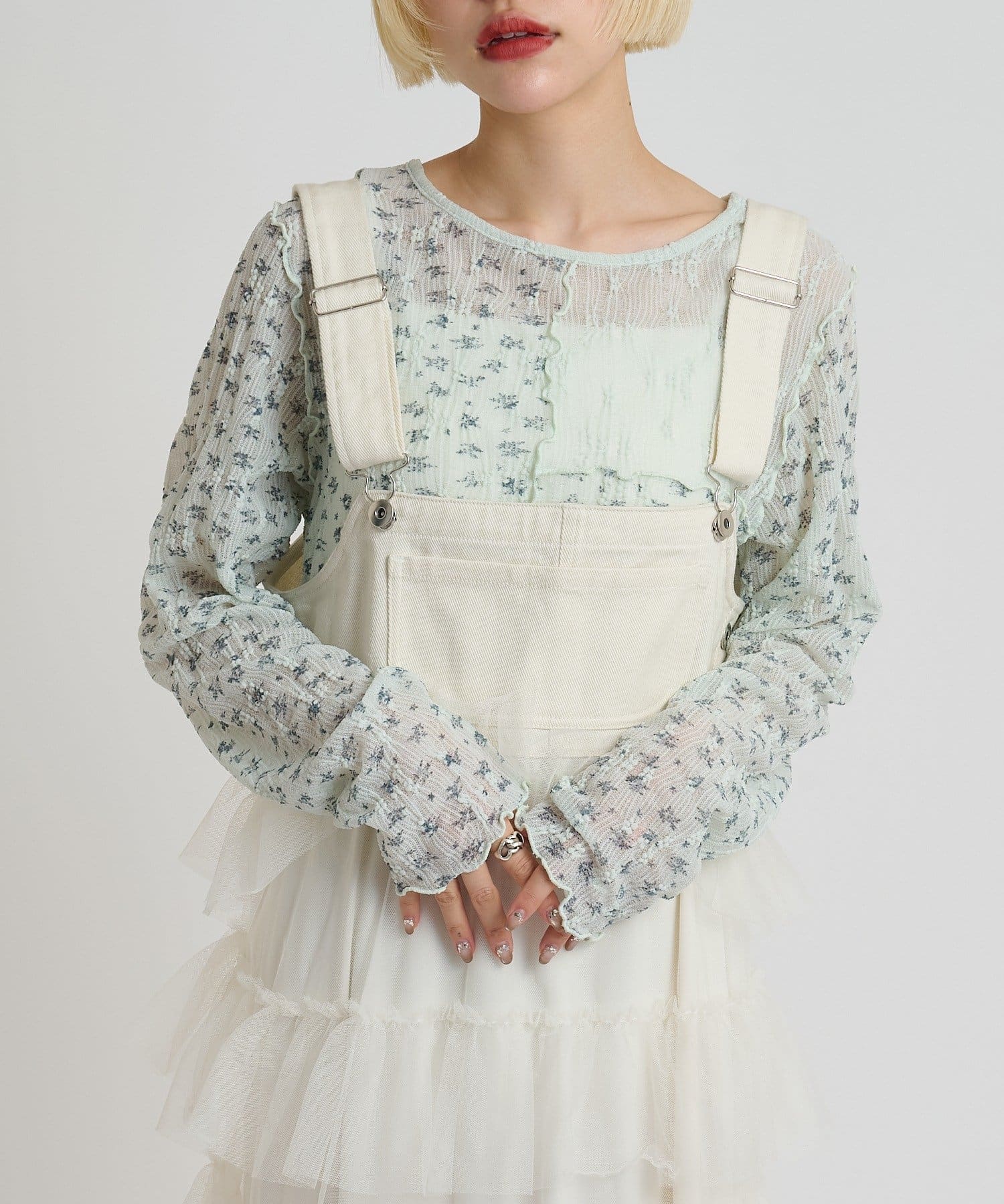 w closet 碎花拼接Tee - Image 20