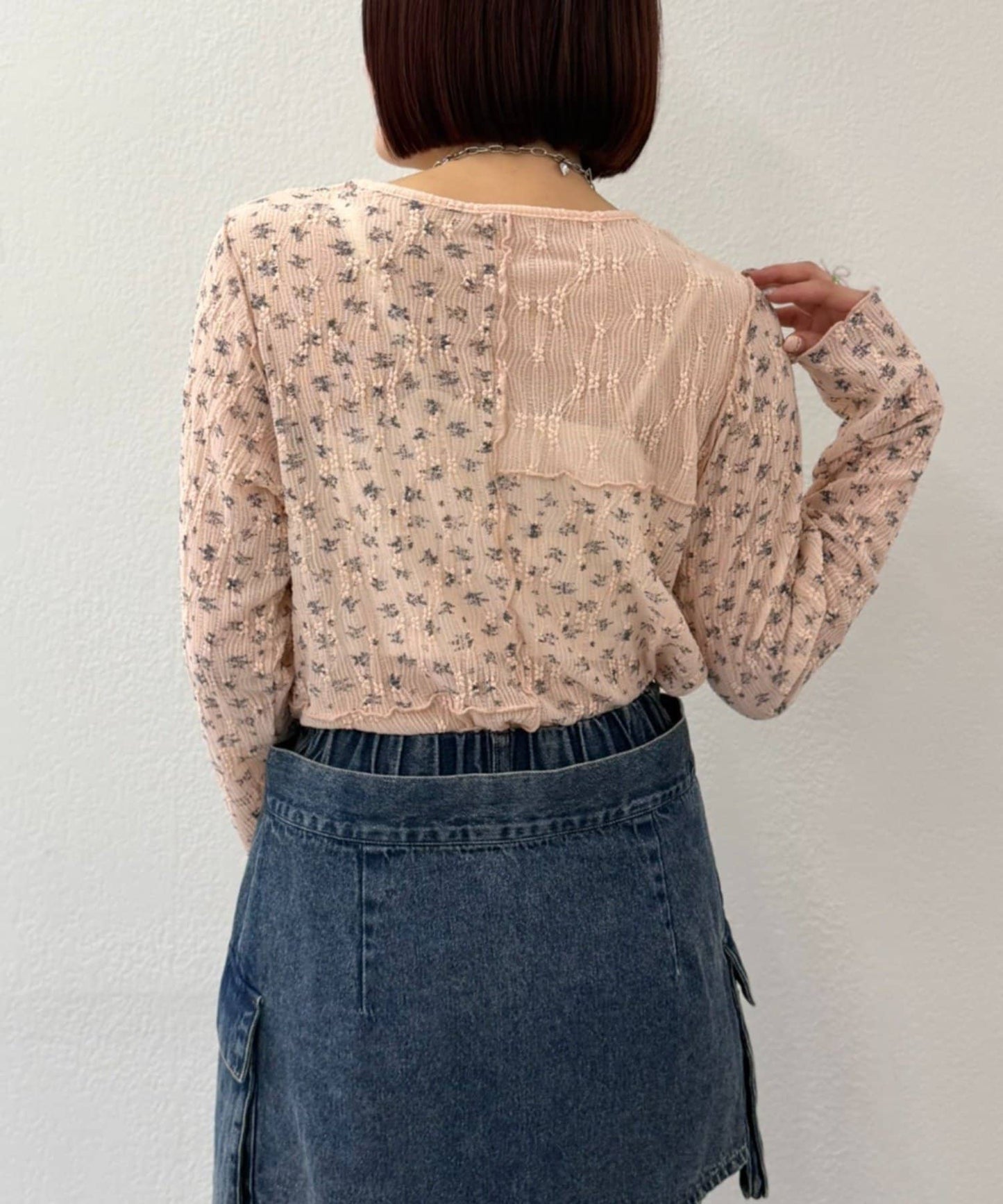 w closet 碎花拼接Tee - Image 45