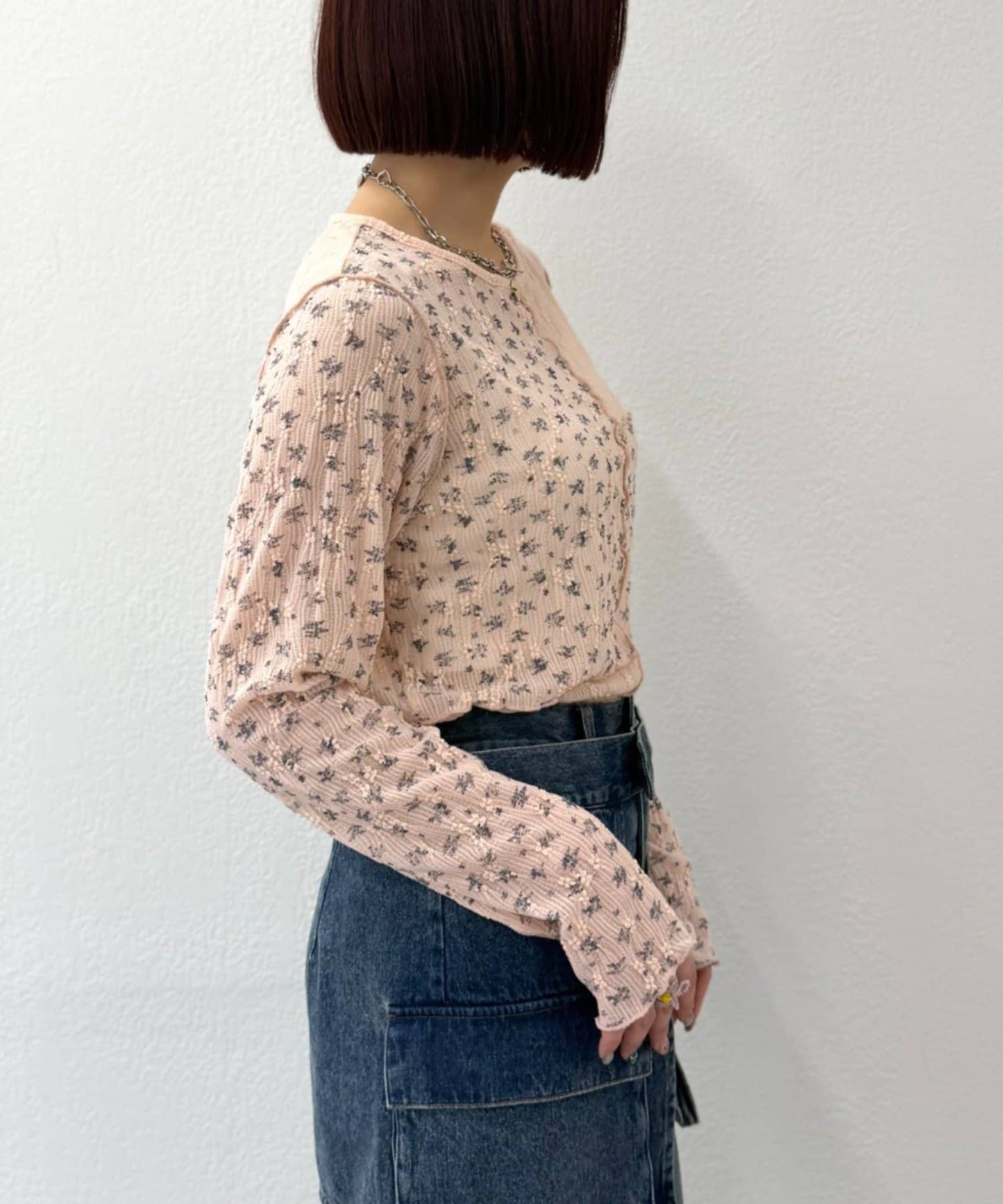 w closet 碎花拼接Tee - Image 46