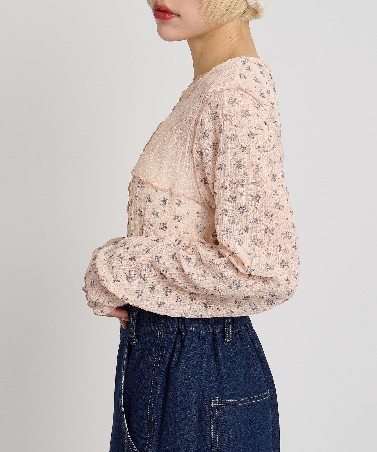 w closet 碎花拼接Tee - Image 37