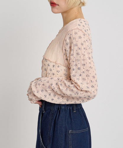 w closet 碎花拼接Tee - Image 37