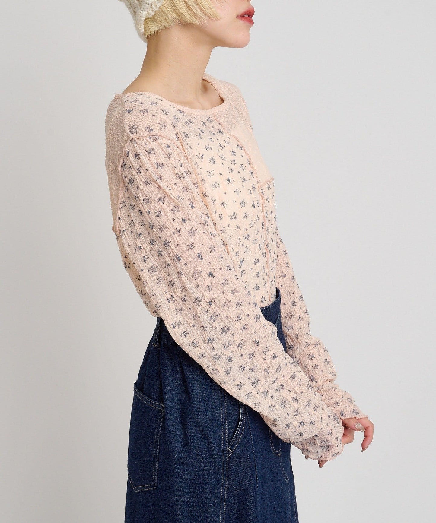 w closet 碎花拼接Tee - Image 39