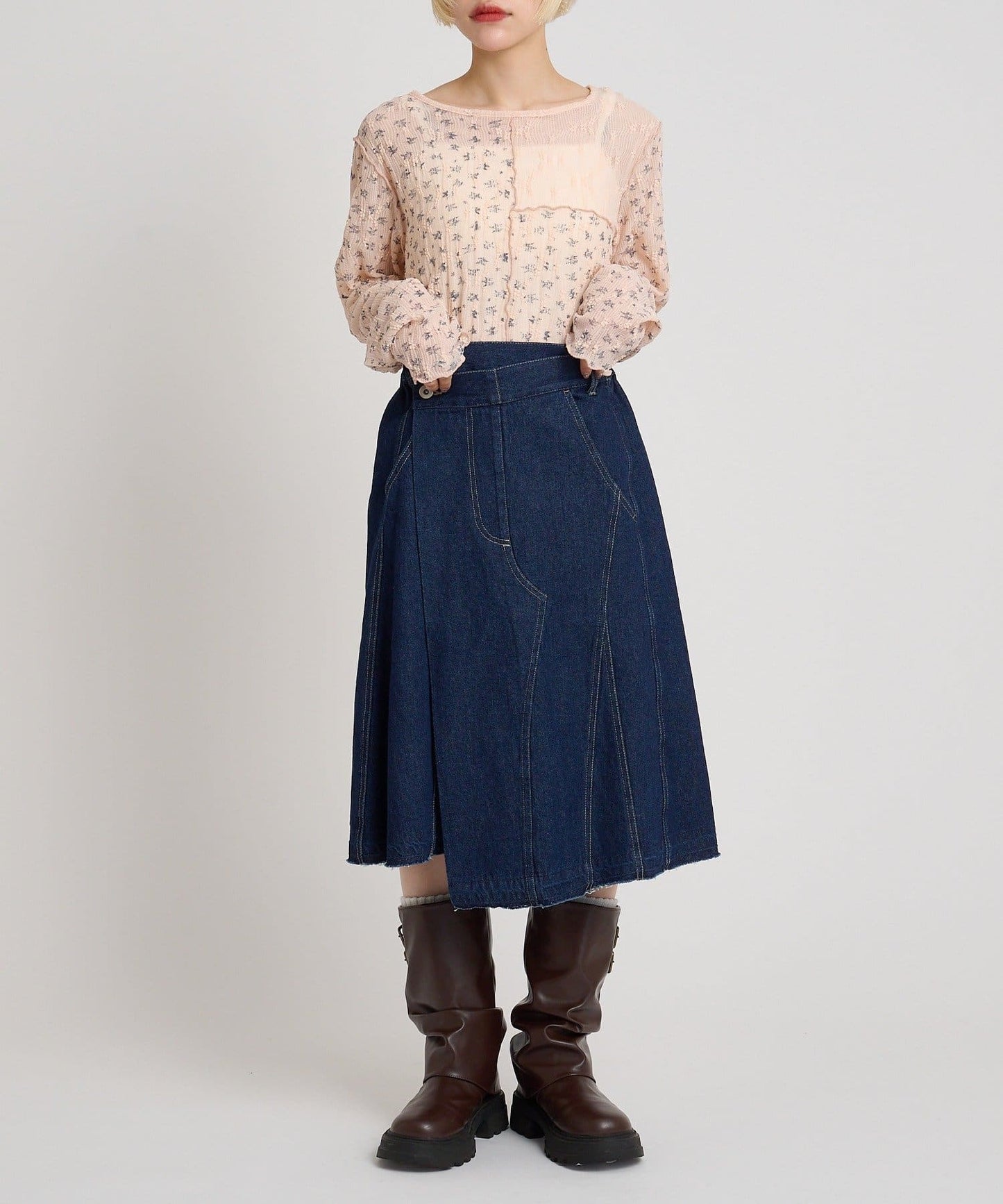 w closet 碎花拼接Tee - Image 40