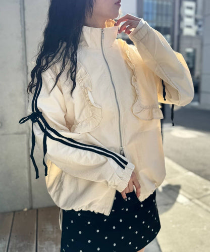 [人氣款2026 version] w closet Frilled nylon blouson - Image 12