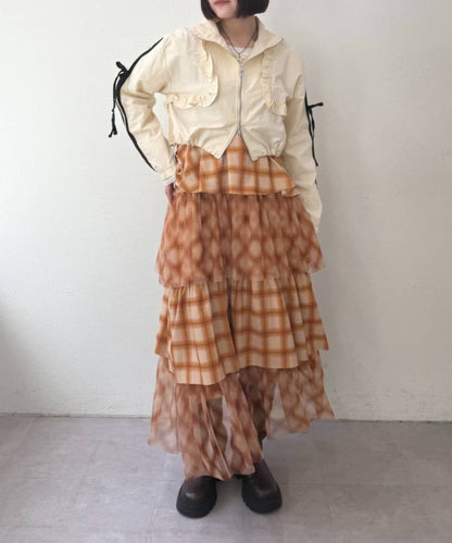 [人氣款2026 version] w closet Frilled nylon blouson - Image 8