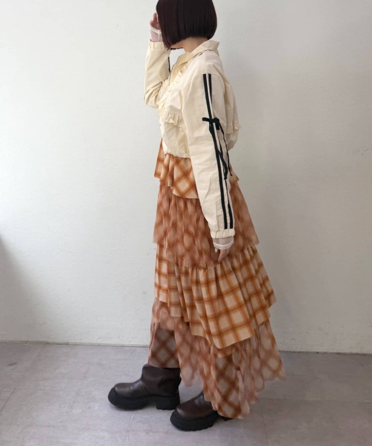 [人氣款2026 version] w closet Frilled nylon blouson - Image 9