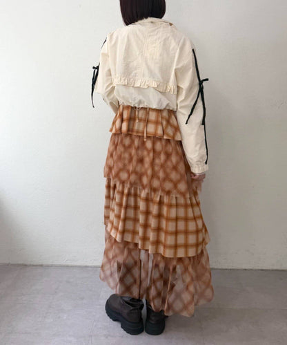 [人氣款2026 version] w closet Frilled nylon blouson - Image 10