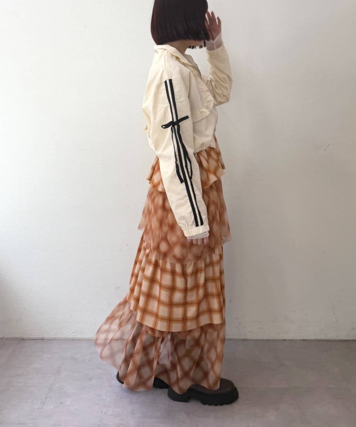 [人氣款2026 version] w closet Frilled nylon blouson - Image 11