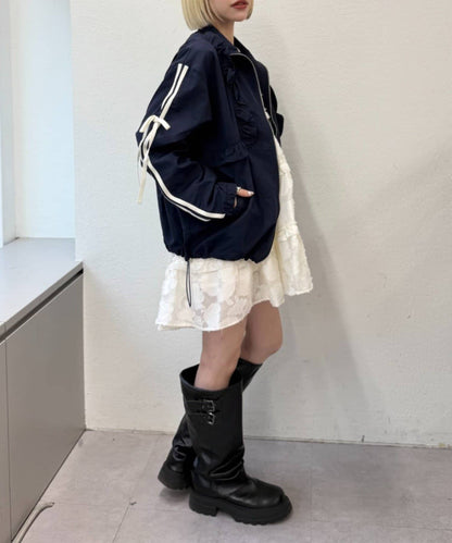[人氣款2026 version] w closet Frilled nylon blouson - Image 27