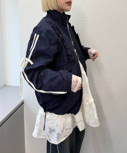 [人氣款2026 version] w closet Frilled nylon blouson - Image 31