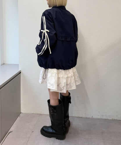 [人氣款2026 version] w closet Frilled nylon blouson - Image 33