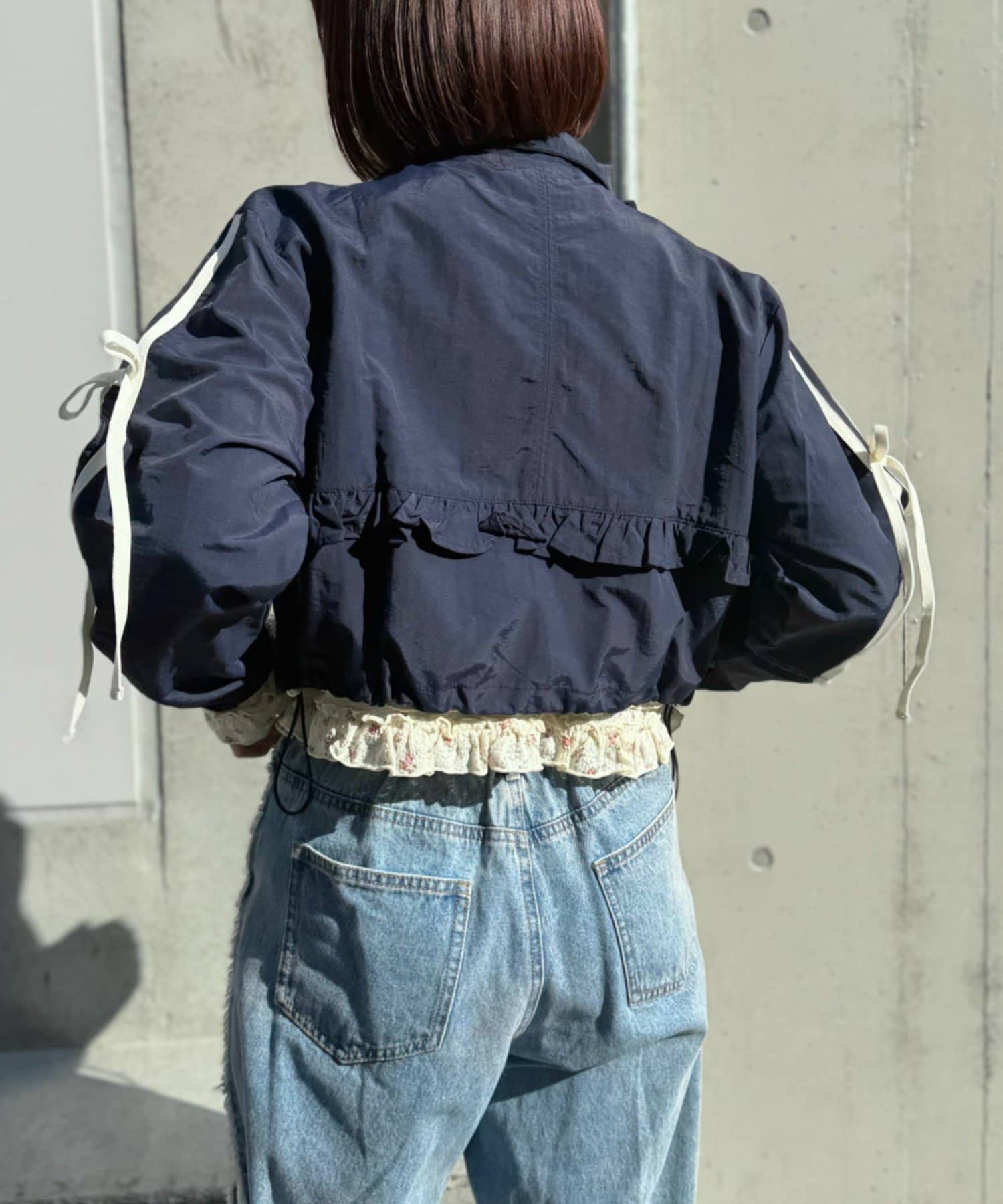 [人氣款2026 version] w closet Frilled nylon blouson - Image 22