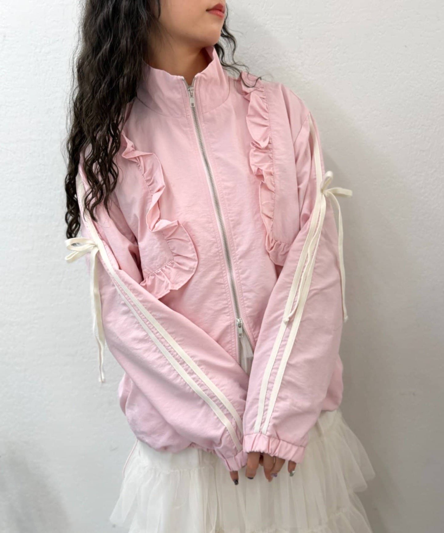 [人氣款2026 version] w closet Frilled nylon blouson - Image 43