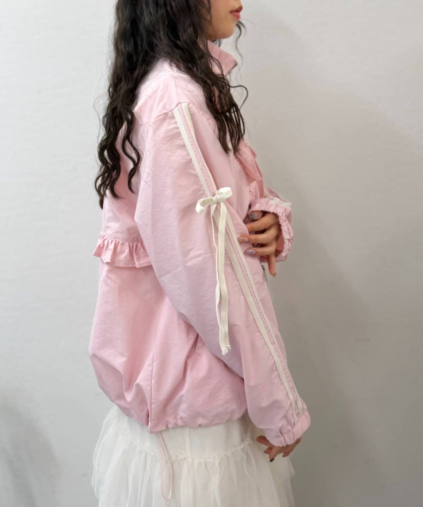 [人氣款2026 version] w closet Frilled nylon blouson - Image 44