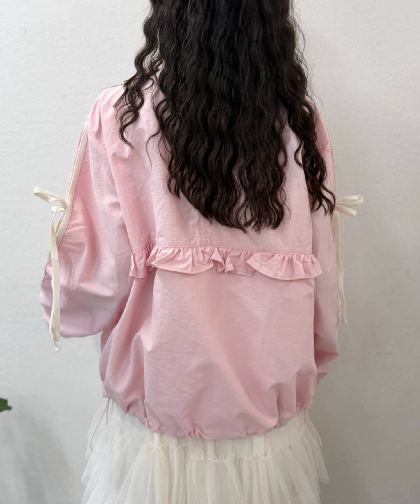 [人氣款2026 version] w closet Frilled nylon blouson - Image 45