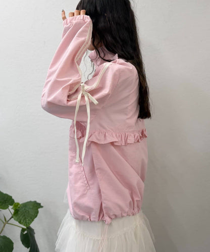 [人氣款2026 version] w closet Frilled nylon blouson - Image 46