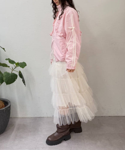 [人氣款2026 version] w closet Frilled nylon blouson - Image 48