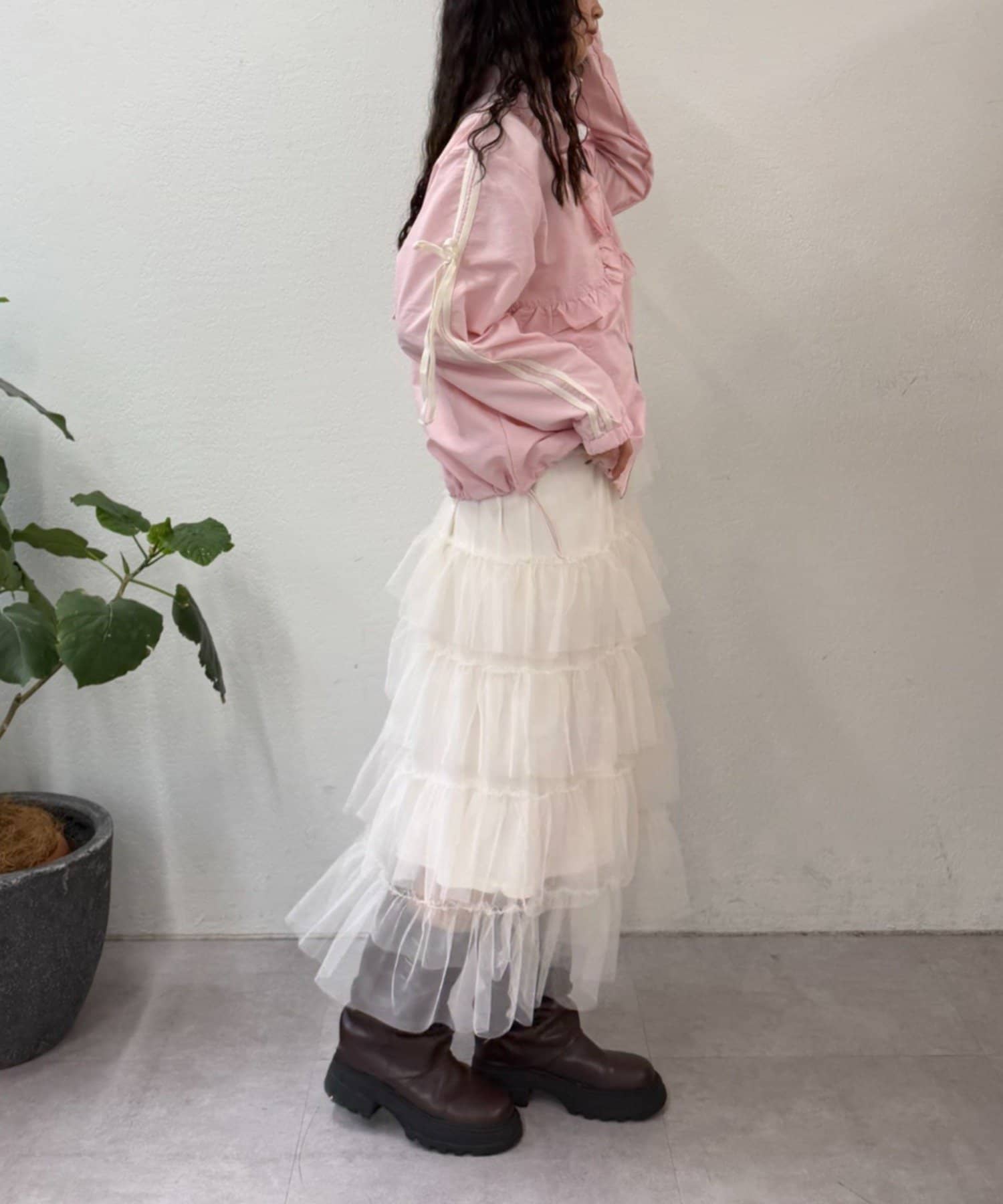 [人氣款2026 version] w closet Frilled nylon blouson - Image 49