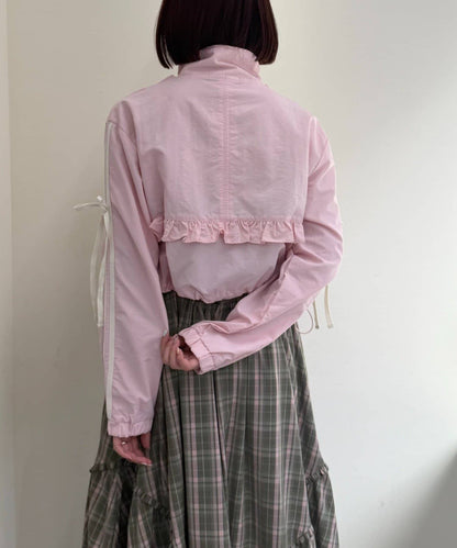 [人氣款2026 version] w closet Frilled nylon blouson - Image 37