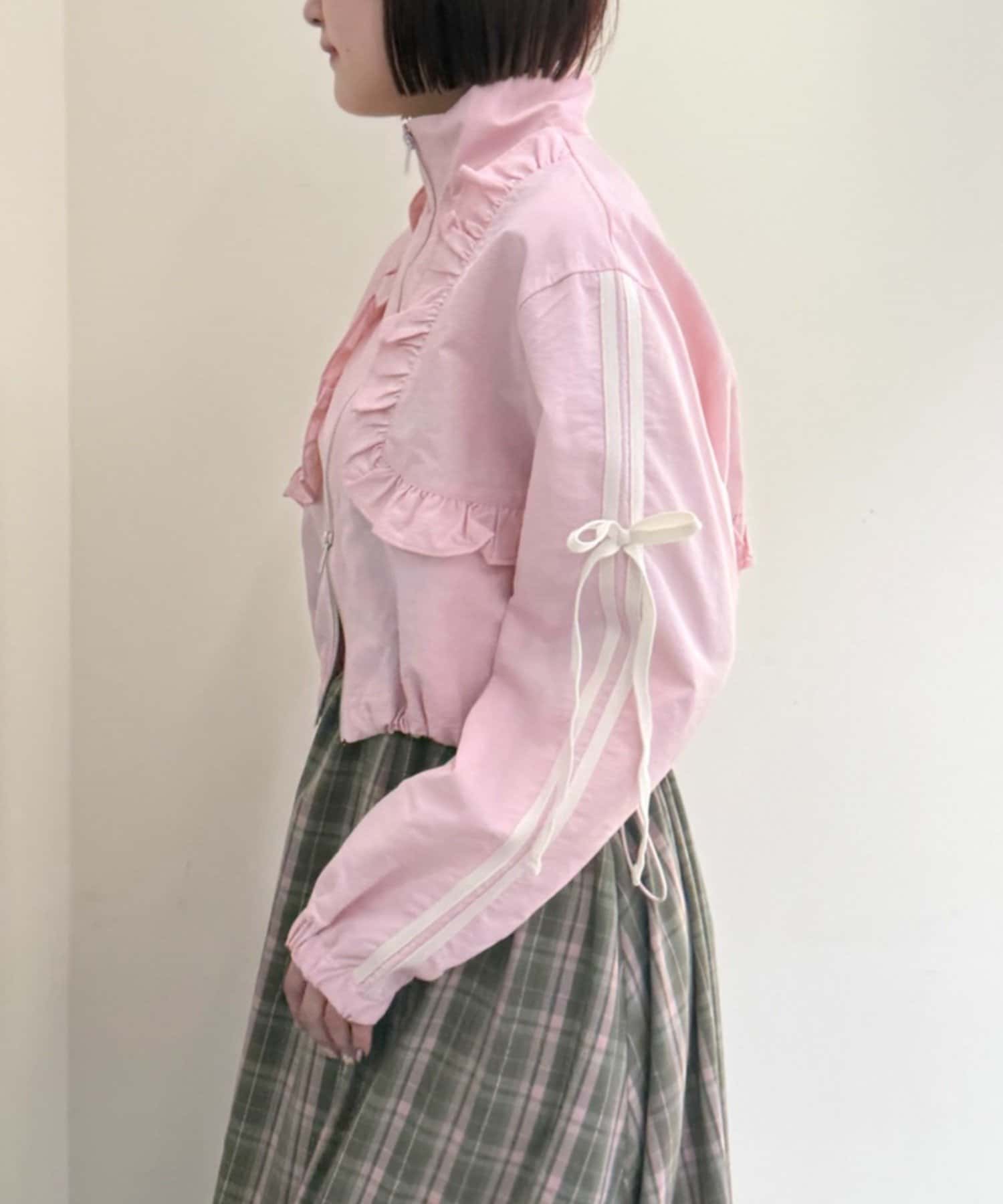 [人氣款2026 version] w closet Frilled nylon blouson - Image 38