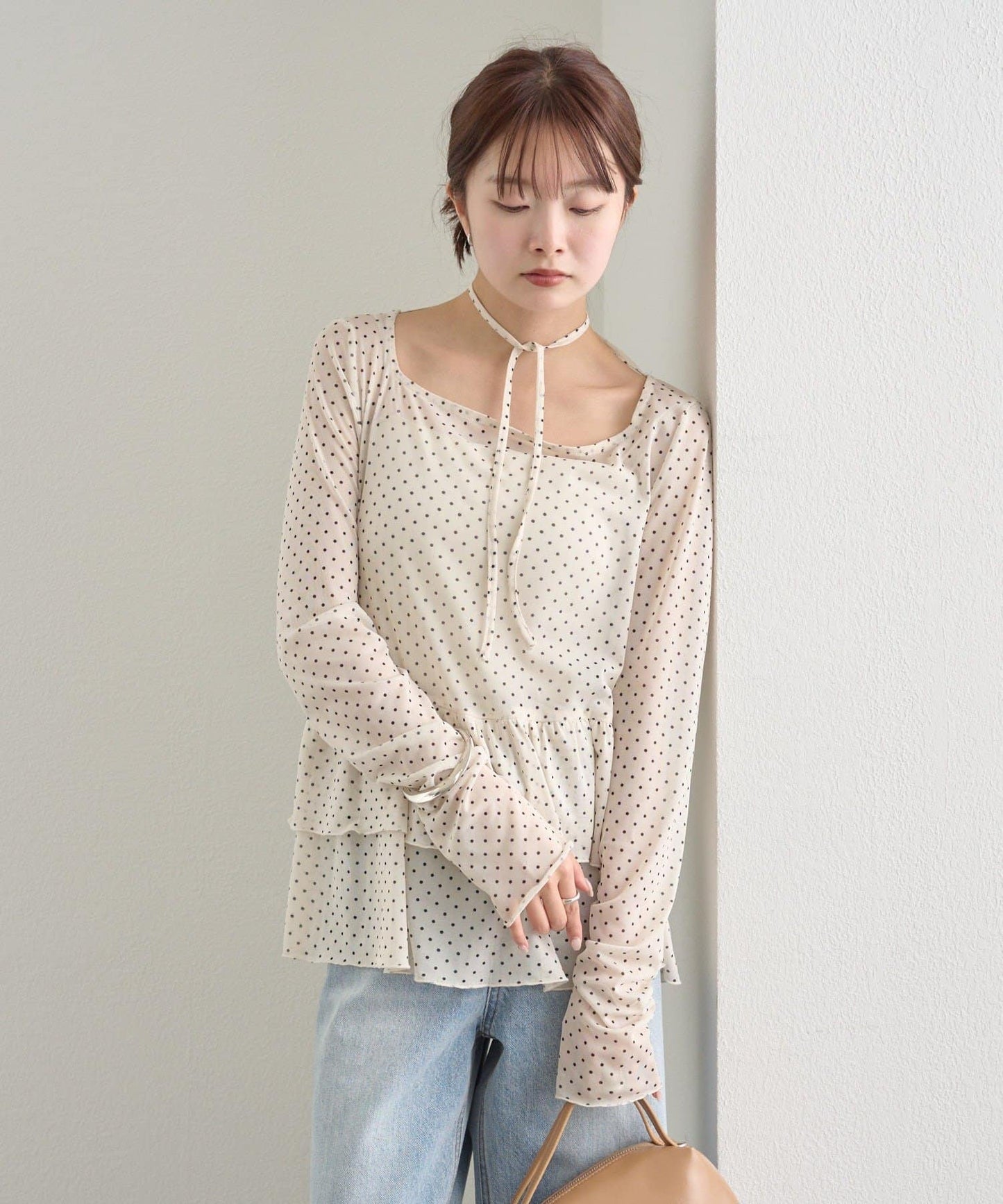 mystic sheer layering top with choker - Image 12
