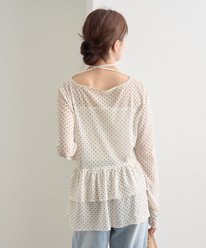 mystic sheer layering top with choker - Image 13