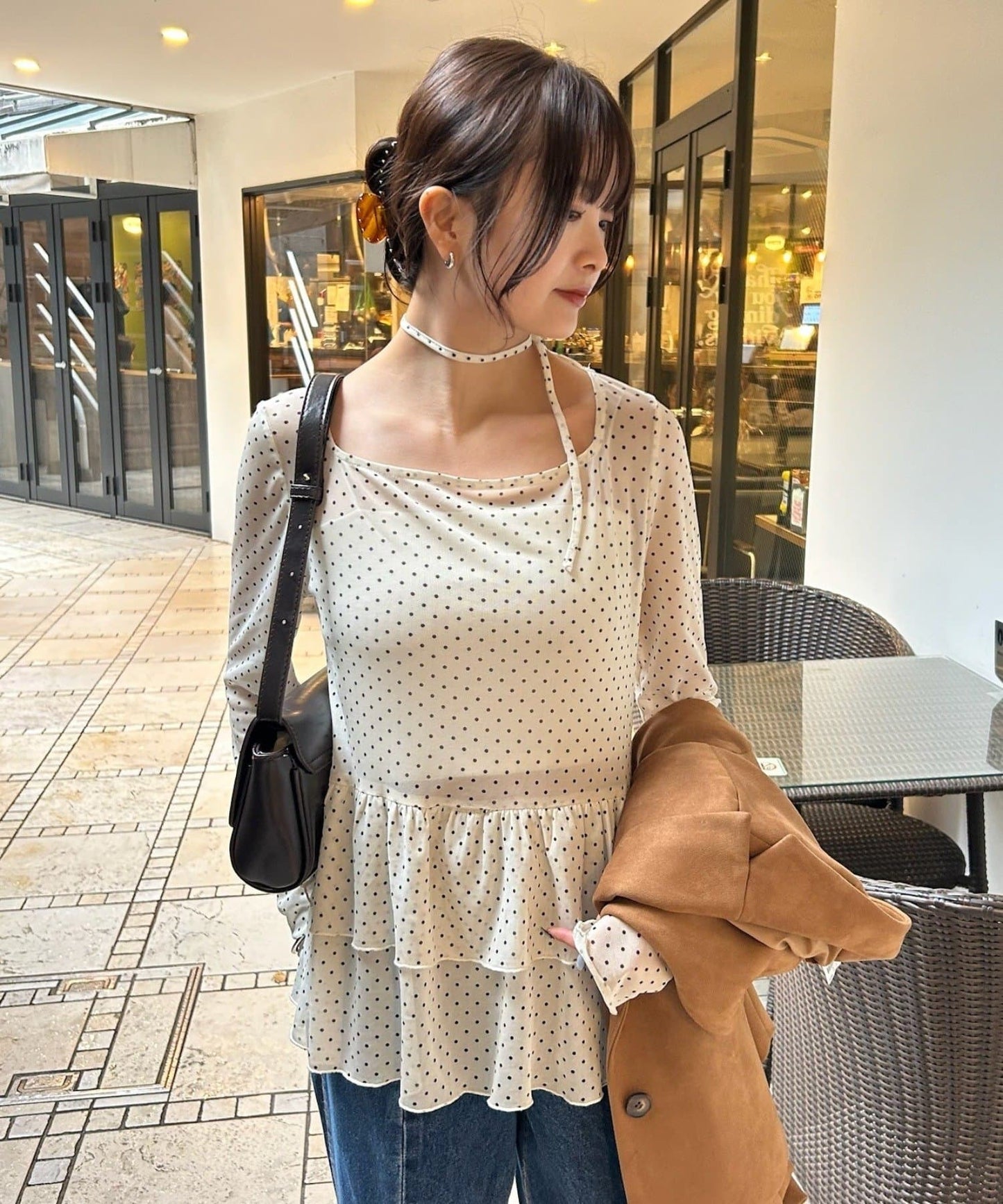 mystic sheer layering top with choker - Image 19