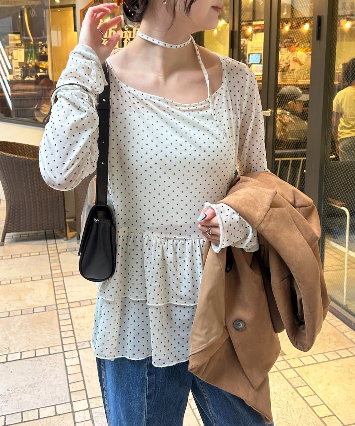 mystic sheer layering top with choker - Image 22