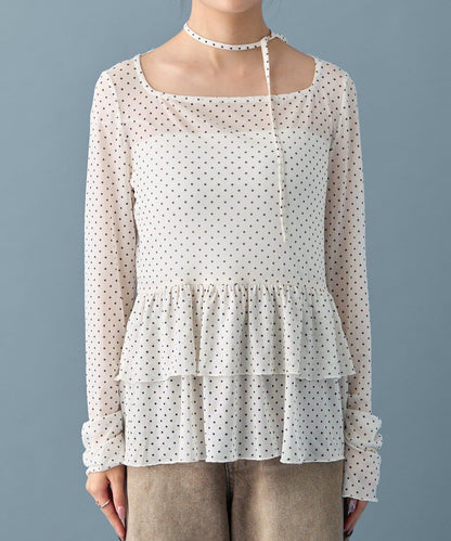 mystic sheer layering top with choker - Image 25