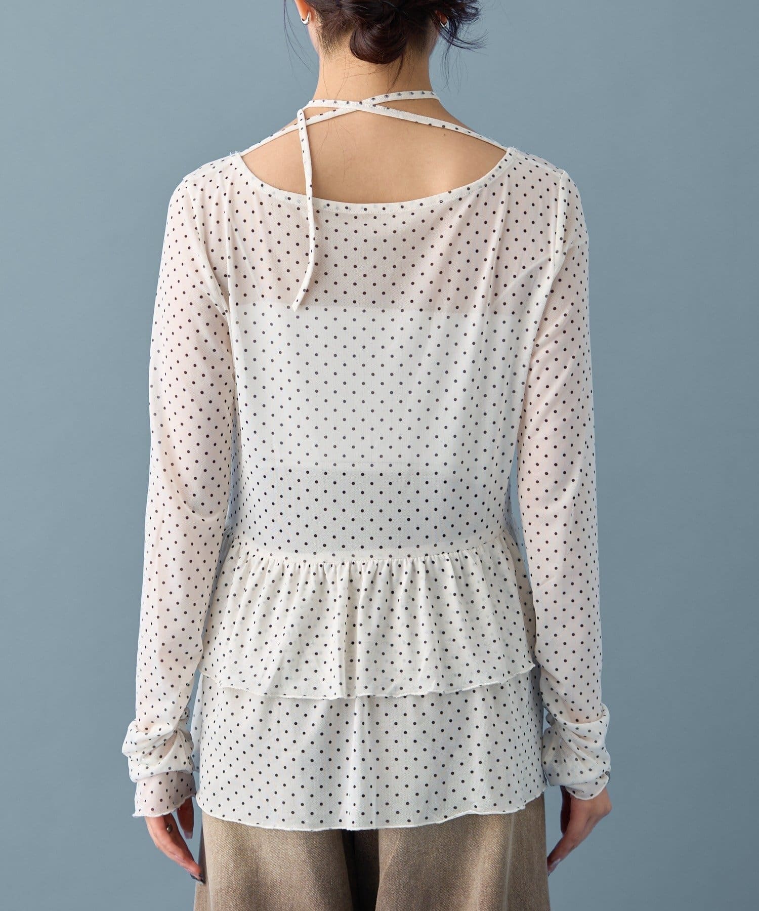 mystic sheer layering top with choker - Image 26