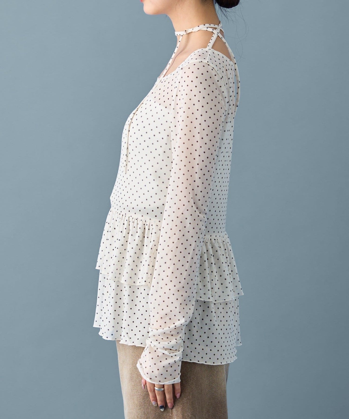 mystic sheer layering top with choker - Image 27