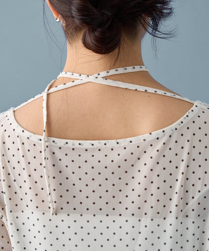 mystic sheer layering top with choker - Image 30