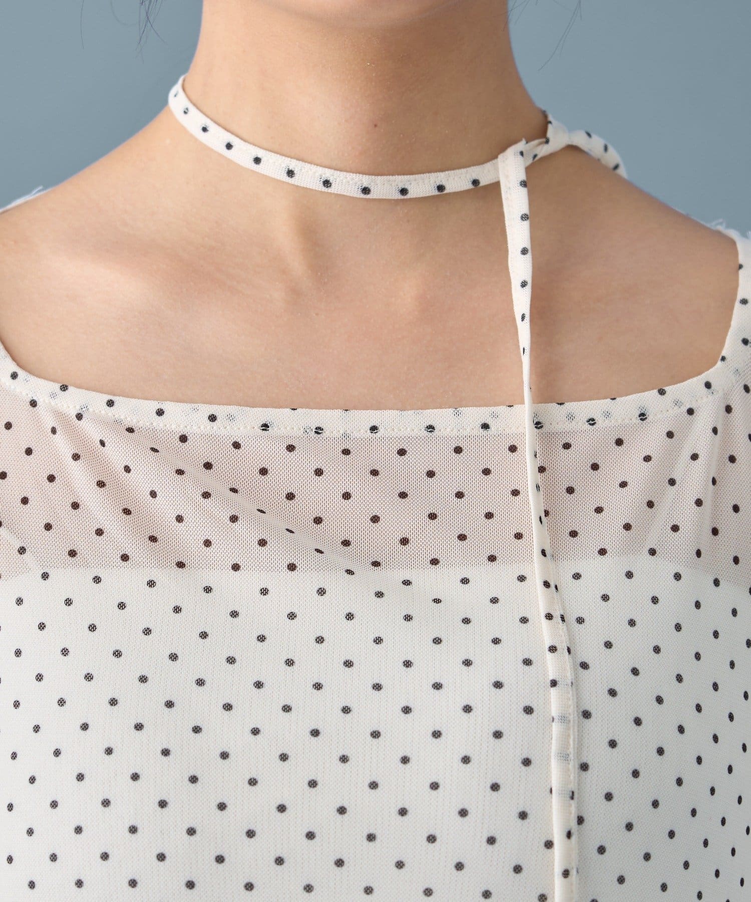 mystic sheer layering top with choker - Image 31