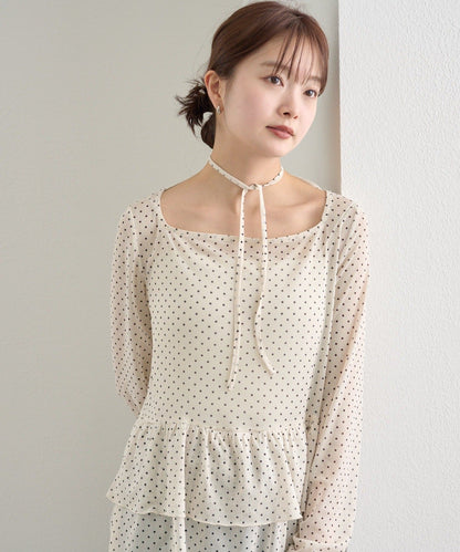 mystic sheer layering top with choker - Image 5