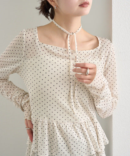 mystic sheer layering top with choker - Image 6
