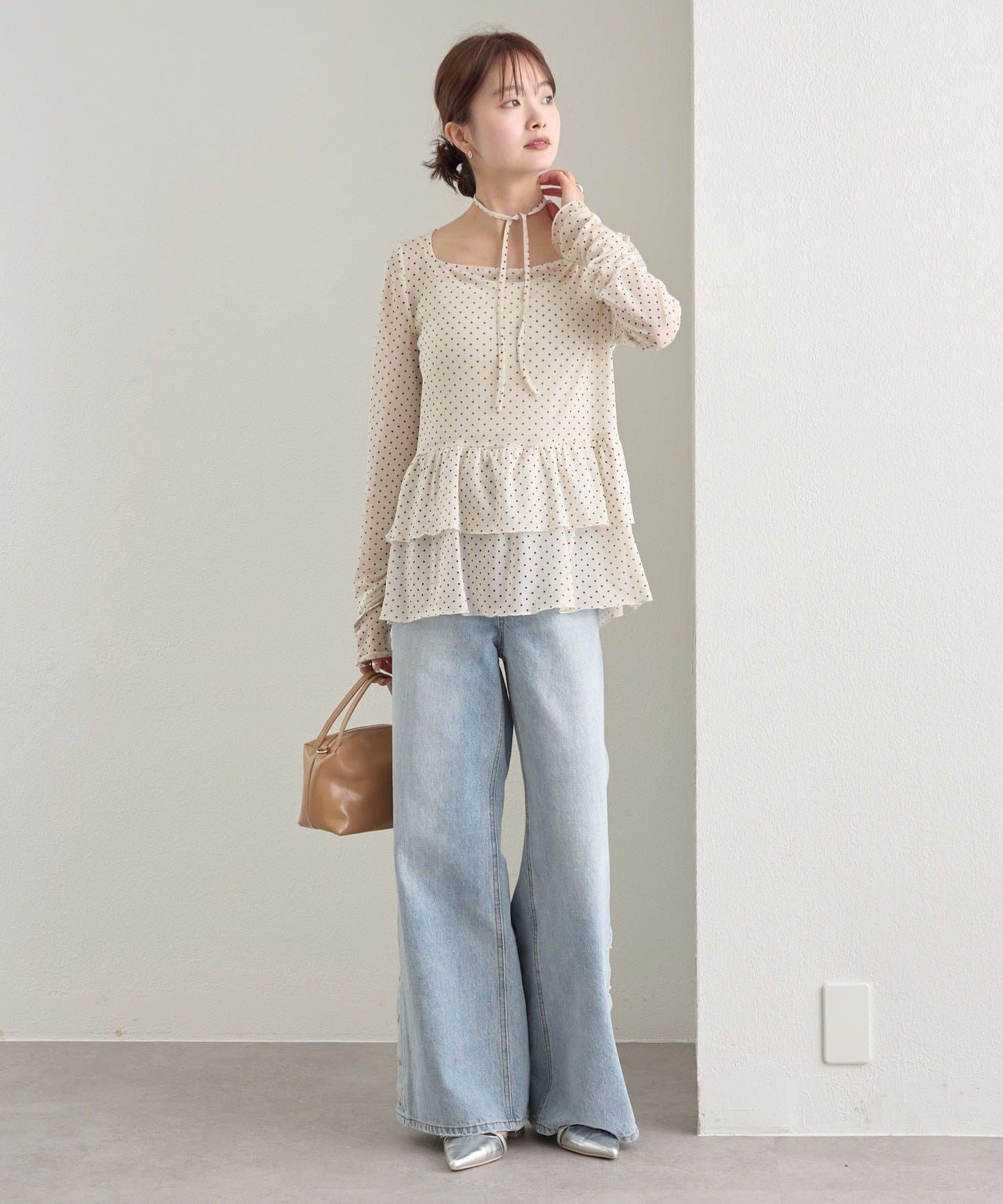 mystic sheer layering top with choker - Image 10