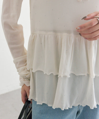 mystic sheer layering top with choker - Image 45